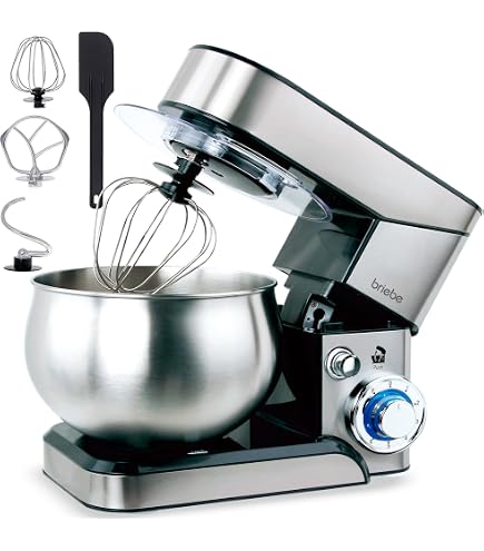 Robot De Cuisine Mita 8 Litres - Moteur 1400W Puissant - 6 Vitesses - Bol Inox - Fouet, Crochet Pétrin Et Accessoires Inclus