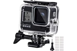 REDTRON wasserdichte Gehäuse für GoPro Hero 8, 60M Wasserresistente Tauchen Schutzhülle Gehäuse mit Schnellmontage Klammer & 12 Anti-Fog-Einsätze Zubehör für Gopro Hero 8 Black Action Camera(2019)