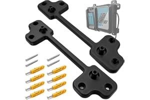 För Makita DC18RC Laddningsstation Väggfäste - Robust Svart Plasthållare med Skruvar och Expansionspluggar, Säkert Monterad, Sparar Arbetsbänkplats, Perfekt för Verkstad, Garage och Byggarbetsplats