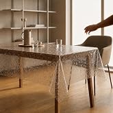 Home Direct Transparent PVC Tablecloth, Oilcloth Tablecloth, Table Protector, Rectangular 140 x 180 cm