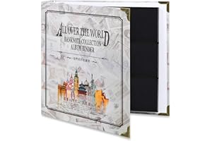 MUROAD Album de collection de devises du monde de billets de banque, porte-billets 120 poches pour collectionneurs