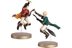 Eaglemoss Collections Wizarding World - Harry & Draco Quidditch Duo (Year 2) Figurines - Wizarding World Figurine Collection
