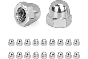 QIMEI-SHOP Écrou Borgne M8 Hexagonal Ecrou Borgne en Acier Inoxydable Écrous Borgne pour Vis Boulons Filetés Tiges Filetées Conforme à Norme DIN 1587 20 Pièces