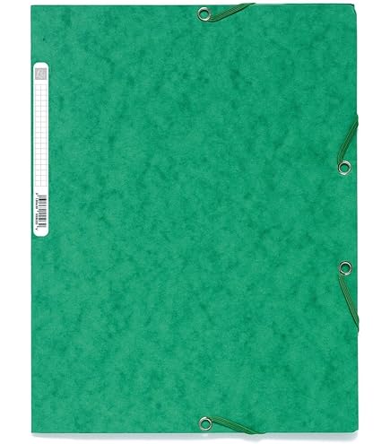 Exacompta - Ref 55300E - Elasticated 3-Flap Folders - Suitable For Holding A4 Documents, 355gsm
