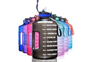 ETDW Borraccia da 2,2 litri con cannucce, senza BPA, 2,2 l, riutilizzabili, con indicazione del tempo, grande borraccia sportiva con manico forte per sport, fitness, aria aperta, escursionismo, colore