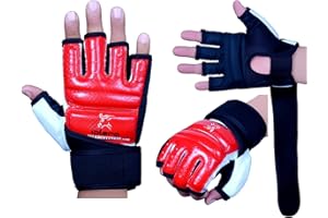 ISLERO FITNESS Islero Leather GEL Gloves MMA Boxing Punch Bag Martial Arts Karate Mitts