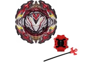 Ficho Battling Tops Spinning Top with Two-way Pull Ruler Launcher Left and Right Rotation Novelty Toy Set Suitable for Boys's B-195, One Size