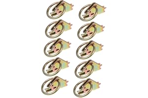 Vaguelly 10 Pezzi E Track Accessori Ganci Per Capacità Di Carico E Track Ring Anelli Di Ancoraggio E-Track O Ring Ancoraggi Ancoraggio Van Accessori E Track Arrimaggi Set Di 10 Pezzi