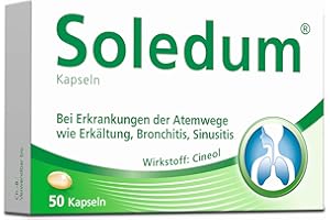 ‎SOLEDUM Soledum Kapseln | 50 Kapseln | Erkältungskapseln mit Cineol bei Erkrankungen der Atemwege wie Bronchitis, Sinusitis