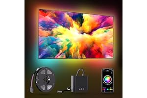 PWAYTEK Retroilluminazione TV LED a immersione 5M per TV da 65 pollici con sincronizzazione HDMI, controllo app - Compatibile con TV Box, Xbox, Switch, Chromecast