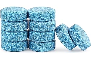 SUUOSL Nettoyant Vitres Voiture Effervescent 10pcs - Équivalent à 40L de Lave-Glace, Pastilles Concentrées pour Pare-Brise, Écologique et Économique, Nettoyage Puissant [Bleu]