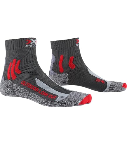 X-Socks Trek X Ctn 4.0 Jr Stone Grey Melange/X-Orange Calze da trekking