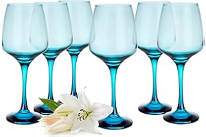 G GLASMARK KROSNO 1992 Glasmark Krosno Lot de 6 verres à vin, verres à vin blanc, verres à vin rouge, design original, passe au lave-vaisselle, forme et style uniques, parfait pour la maison et les restaurants