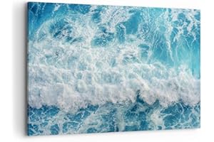 ARTTOR Lienzos decorativos 100x70cm Cuadro Sobre Lienzo Moderno mar ola oceano Grande Dormitorio Cocina Cuadros Pared Imágenes Cuadros Decoracion Salon Wall Art Prints Decor Canvas AA100x70-4067