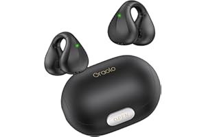 Oraolo Wireless Earbuds, Clip-On Bluetooth Earbuds, Air Conduction Headphones with Fast Charging, Bluetooth 5.3 Open Earphones with ENC, 24H Playtime, IPX5, Touch Control Wireless Headphones for Sport