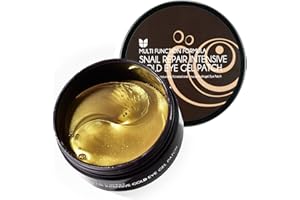 [Mizon] Maschere Occhi con Oro 24K ed Estratto di bava di Lumaca (30 paia) Cerotti al collagene per occhiaie. Maschere Idrogel per Occhi, Anti Rughe, idratanti {Snail Repair Gold Eye Gel Patch}