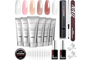 MAGYCAT Polygel Kit Poly Gel Nägel Farben Starter 15ml 6Pcs, Nagelverlängerung Gel uick Extension Builder Gel für Profesionelle Salon & zu Hause DIY