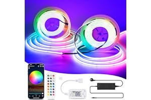 SUBOSI 10 m wifi COB RGB LED taśma świetlna z łańcuchem świetlnym 576led/M 24V ściemnialne odkształcalne światło LED z pilotem taśma świetlna współpracuje z asystentem Google Home/Alexa