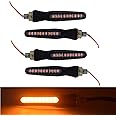Ramanta 4X 9 SMD Amber Turn Signal Side Indicator Light Universal Front Rear Blinker Lamp Set for Hero Splendor Pro Classic, LED
