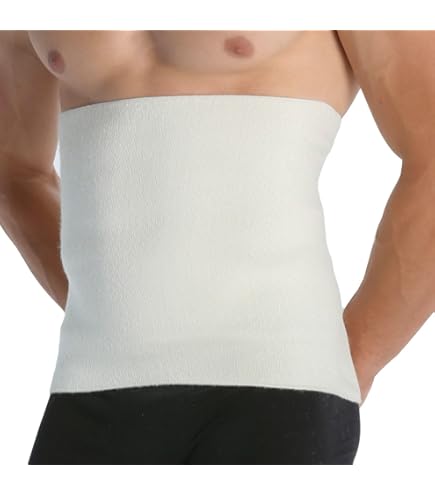 Leedya Pancera In Lana 65% Riscaldante Contenitiva Donna E Uomo Invernale - Calda Fascia Lombare Supporto Schiena Protezione E Sostegno - Panciera Maschile E Femminile Ortopedica Unisex (Bianca, XS