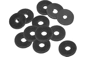 PATIKIL Arandela Plana de Goma M5, Paquete de 12 Unidades 5mm ID 18mm OD 2mm de Grosor Junta Espaciadora de Sellado para Grifo Tubo Manguera de Agua Perno de Fijación, Negro