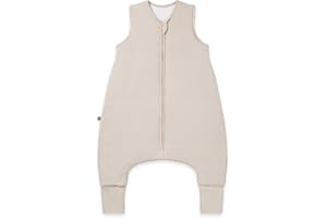 ‎EMMA & NOAH emma & noah Baby Schlafsack mit Füßen 2.5 TOG, Strampelsack für den Herbst und Winter, Bio-Baumwolle, Oeko-TEX Zertifiziert, Kuscheliger Schlafsack für Neugeborere (Essential Beige, 70 cm)
