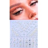Giraffe Sticker Taş Sticker Yapışkanlı Sa&ccedil;, Y&uuml;z, Tırnak, Makyaj nane S&uuml;s Taşı Işıltılı Parlak Beyaz İnci, Yıldız, Kalpli Mode