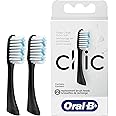 Oral-B Clic Toothbrush Replacement Brush Heads, Deep Clean Extra Soft, Black, 2 Count