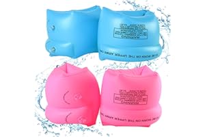 ASIRYVA 4 Pcs Inflatable Swimming Arm Bands, Swimming Armbands, Arm Bands, Aids Float Swimming Ring for Boys Girls and Adults