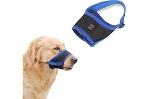 KOBOKO Kaganiec dla psów, kaganiec dla małych psów, kaganiec dla średnich psów, kaganiec dla dużych psów, średnie psy, regulowany pasek, oddychający, zapobiegający gryzieniu i jedzeniu, szczekanie