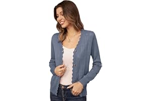 GRACE KARIN Cardigan a Maglia Vintage Donna a Manica Lunga a Tinta Unita con Scollo a V con Bottoni