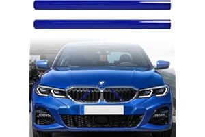KYSUN 2PCS Blue Front Grille Inserts Stripes for BMW, Compatible with BMW Grill Inserts Trims Stripes Cover for 1 2 3 4 5 6 7 Series X 1 2 3 4 5, Kidney Grille Inserts Trim Accessories fits for BMW