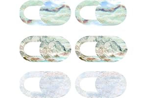 HJU HAOBIN Cache Webcam Petit Webcam Cover Cache Webcam Mince Coque De Protection De Webcam La Plus Convient Aux Ordinateurs Portables,Smartphone,Tablettes Et Autres Ordinateur(Grain de pierre B 6 pièces)