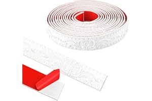 ZTVOWTO 500cm*3.6cm Modanatura Adesiva, Rifiniture da Parete, 3D Finitura Decorativa per Bordi Specchio, Mobili, Cornici Porte, Soffitti, Home Decoration(Bianco)