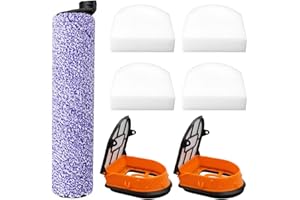 DETETAP WDB1F2 Replacement Brushroll & Filter Bundle for Shark WD101 WD201 WD100 WD200 AW201 WD200C WD201C WD101C HydroVac XL 3-in-1 Vacuum Cleaner, Compare Parts WDB1, WDB2, WDFF1, WDFF2, WDB1F2