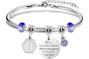 Aosyoisk Âge bracelet anniversaire bijoux 10 ans 16 ans 18 ans Âge important charme inspiration bijoux en argent cadeau pour les femmes mère, fille, grand - mère, sœur, amis et famille