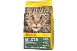 JOSERA NatureCat (1 x 2 kg) | Adult | Premium Trockenfutter für ausgewachsene Katzen | Lachs & Geflügel | erlesene Kräuter & gesunde Früchte | getreidefrei | Katzenfutter | 1er Pack