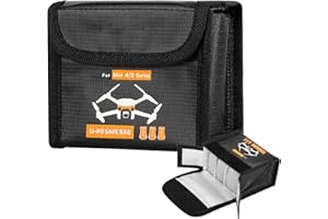 iEago RC Mini 3 Pro LiPo Battery Safe Bag Explosion-proof Lithium Batteries Storage Bag Fireproof Box Safe Charging and Transport Protection Case for DJI Mini 3 Pro and Mini 3 Drone (for 3 Batteries)