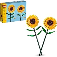 LEGO Creator Girasoli Set di Fiori Finti da Costruire, Bouquet da Esporre come Accessorio per Camera da Letto o come Decorazi