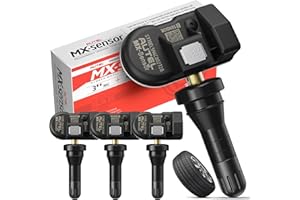 Autel TPMS Sensor MX-Sensor, Double Fréquence Capteurs TPMS pour 99% Voitures, Fonctionne avec TS508WF TS408S TS501Pro TS601, Niveau OE Programmable & Clonable TPMS Sensor (Valve en Caoutchouc, 4PCS)