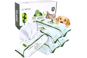 VIETDAI HYUNDAI VIETDAI Toallitas Perros Higiene Patas - 400 Hojas Extra Gruesa Toallitas Gatos Sin Olor para Limpiadoras Perro Ojos Orejas Cuerpo y Pelo Toallitas Mascotas con Aloe Vera y Vitamina E