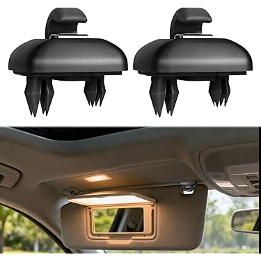 Szwaldaper 2 Pièces Support De Clip De Pare-Soleil De Voiture Crochet De Pare-Soleil Intérieur