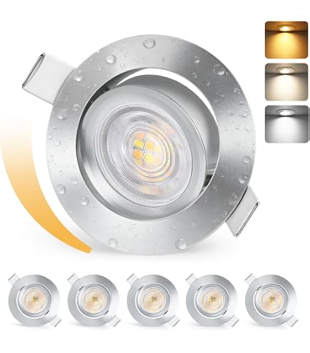 SLV Grigio plafone Frame Curve/Illuminazione Interni, Spot LED, Lampada da Parete a Incasso, faretto a soffitto / 3000K 1W 60lm 1 W (111292
