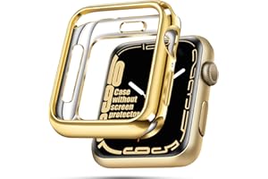 top4cus 40mm Cover Environmental Soft Flexible TPU Anti-Scratch Lightweight Protective 40mm Iwatch Case Compatible with Apple Watch Series 7 Series 6/SE/5/4 Series 3/2/1 - Gold