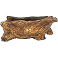 happy bonsai Cement Driftwood Planter Gardening Pot Stump Log Vintage Container
