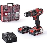 Einhell Set Trapano Percussione con Batterie TE-CD 18/40 Li-i +64, 2x2.0 Ah, PXC, 18V, 40Nm, Sistema Regolazione Giri, 2 Velo