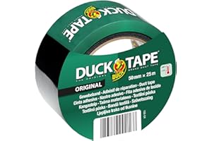 DUCK TAPE original 106-04 – Bande adhésive de tissu – Pour réparer, fixer et renforcer – Dimensions : 50mm x 25m – Couleur noir