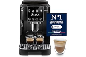 ‎DE'LONGHI De'Longhi Magnifica Start ECAM222.20.B, Automatyczny ekspres do kawy z dyszą do spieniania mleka, 4 napoje dostępne jednym przyciskiem, panel sterowania Soft Touch, 1450 W, czarny