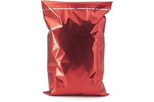 Italpak Sobres Soft con solapa adhesiva roja, 50 unidades, 15 x 23 + 4 cm