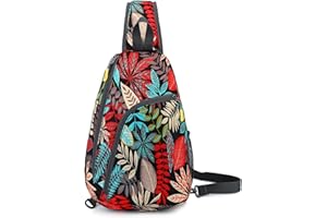 FANDARE Ultraleggero Monospalla Uomo Zaino Monospalla Borsa a Tracolla Donna Borse piccole a tracolla Borsa a Spalla per Scuola Outdoor Sportiva Ciclismo Viaggio Hiking Crossbody Daypacks Rosso